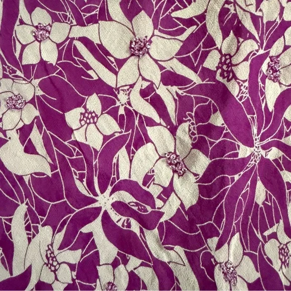 vintage 100% silk skirt - Picture 3 of 7